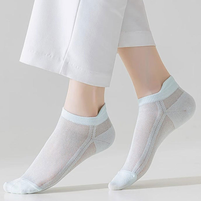 Plus Size Breathable Full Mesh Ankle Socks(7 Pairs)
