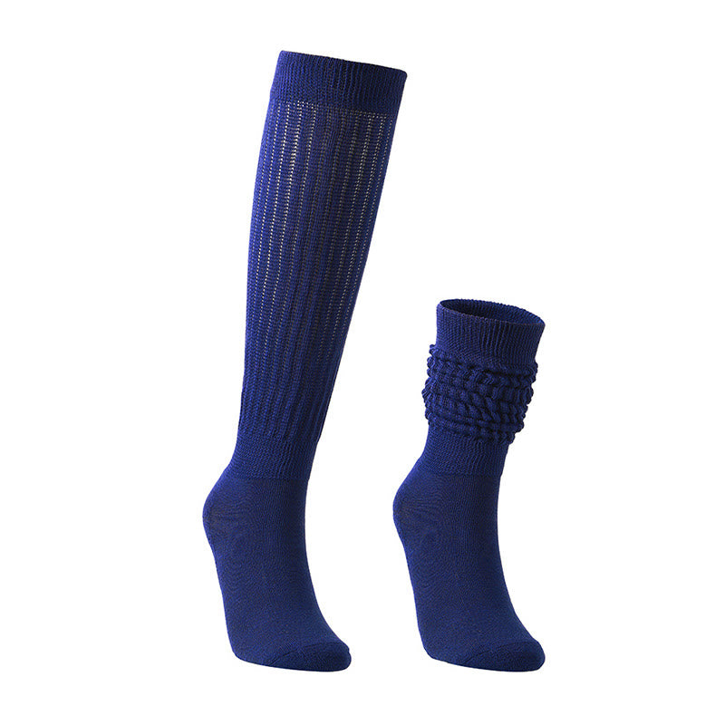 Plusock Solid Color Threaded Slouch Socks(2 Pairs) - Navy Blue - EU36-42(US3-8.5) - image 4