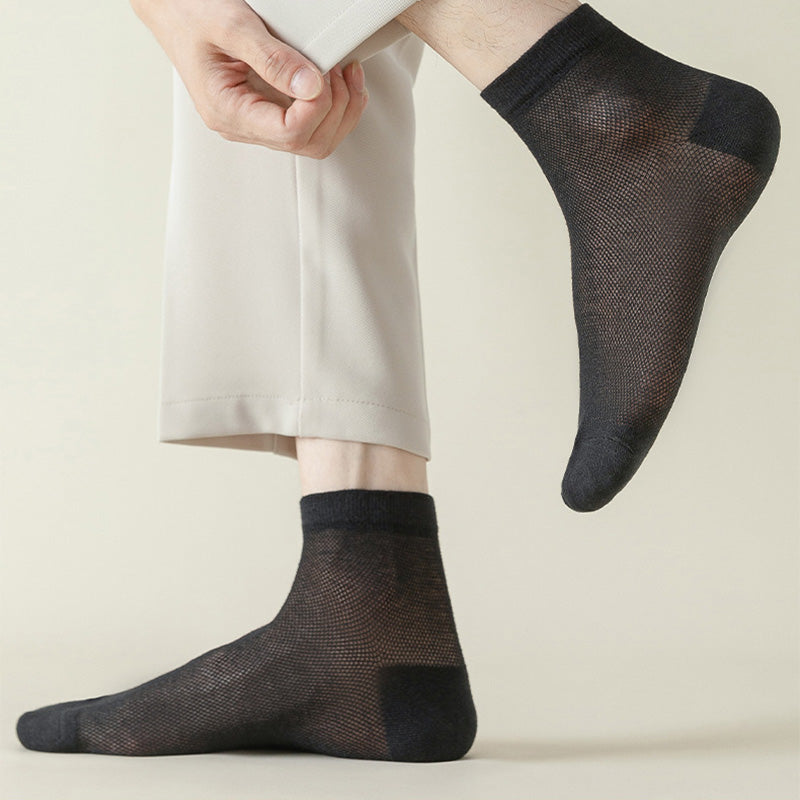 Plus Size Mesh Breathable Sports Ankle Socks(7 Pairs)
