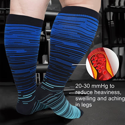 Plusock Colorful Cool Lines Plus Size Compression Socks 2XL-7XL - image 5