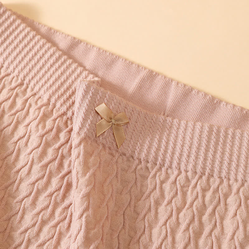 Plusock Plus Size High-Waisted Bow Tie Panty(5 Pairs) - image 4