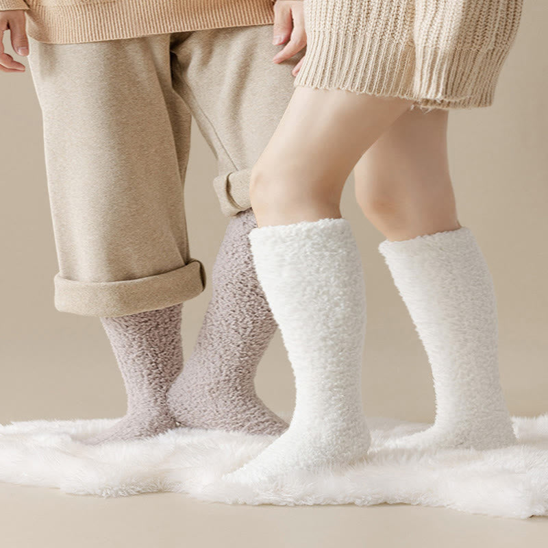 Plusock Plus Size Thickened Plush Knee High Socks(5 Pairs) - image 1