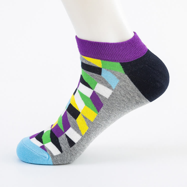 Plusock Diamond Patterns Ankle Socks(5 Pairs) - image 5