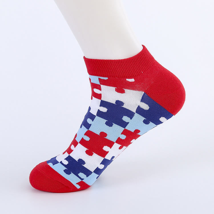 Plusock Puzzle Ankle Socks(5 Pairs) - image 5
