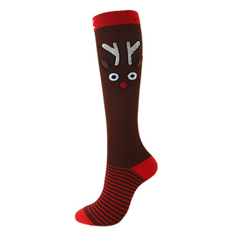 Plusock Christmas Knee High Compression Socks(6 Pairs) - image 8