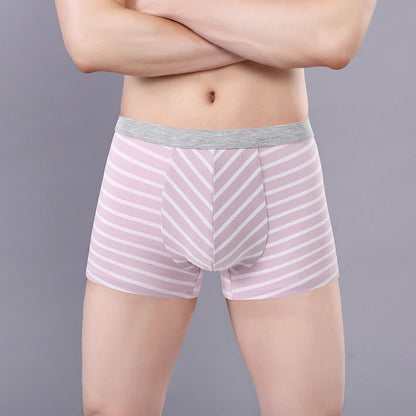 Plusock Plus Size Striped Cotton Boxer Briefs - Pink - 7XL - image 5