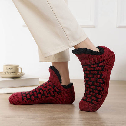 Plus Size Rectangular Grid Slipper Socks
