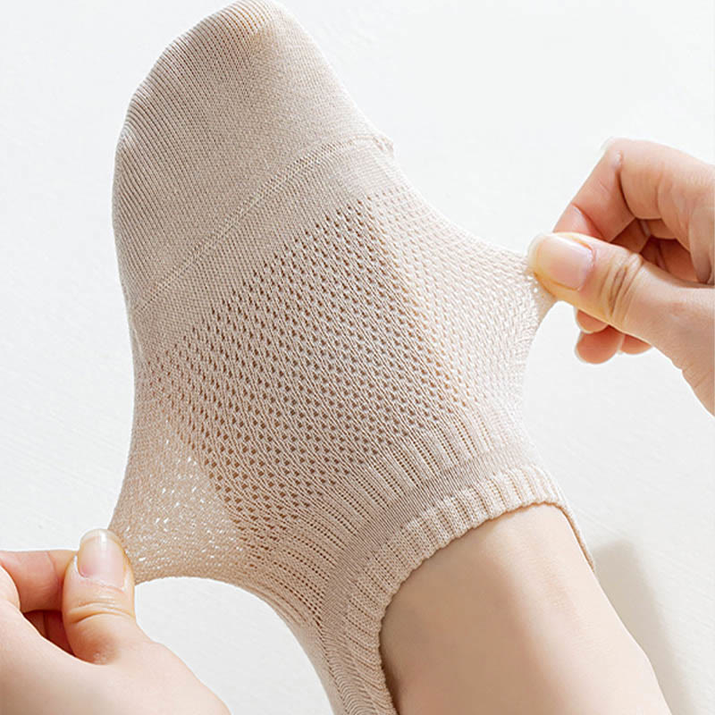 Plus Size Summer Mesh No Show Socks(5 Pairs)