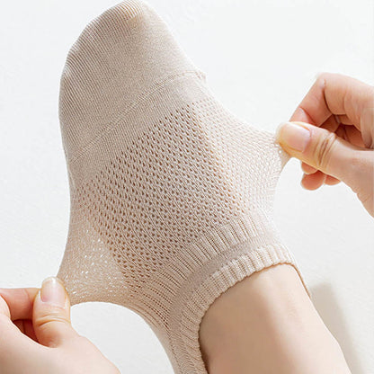 Plus Size Summer Mesh No Show Socks(5 Pairs)