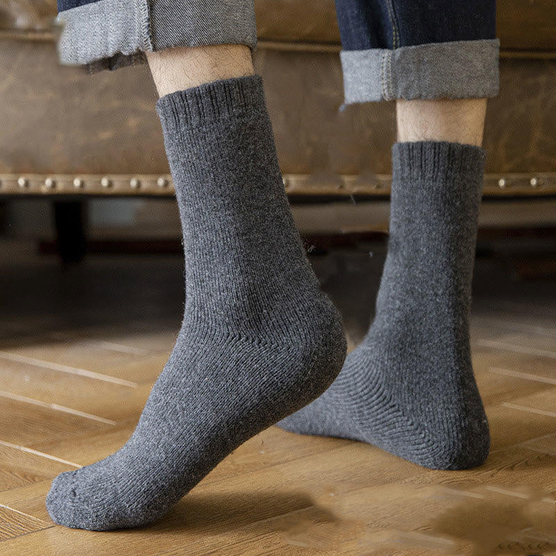 Plusock Plus Size Thick Insulated Heated Winter Crew Socks(5 Pairs) - image 5