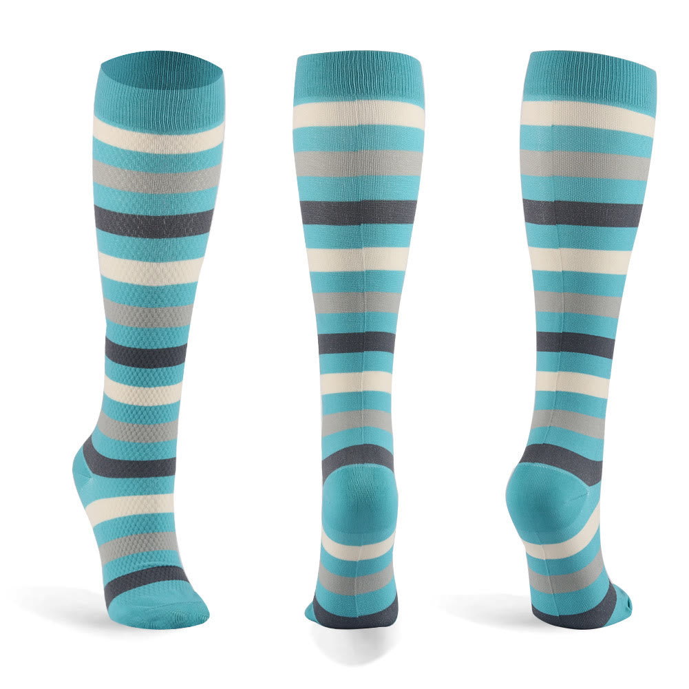 Plusock Striped Series Casual Compression Socks(6 Pairs) - image 11
