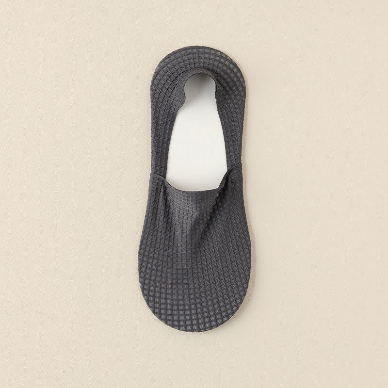 Plus Size Waffle No Show Socks(7 Pairs)