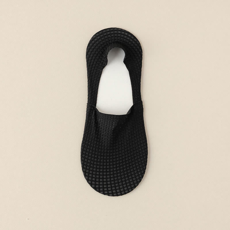 Plus Size Waffle No Show Socks(7 Pairs)