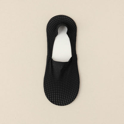 Plus Size Waffle No Show Socks(7 Pairs)