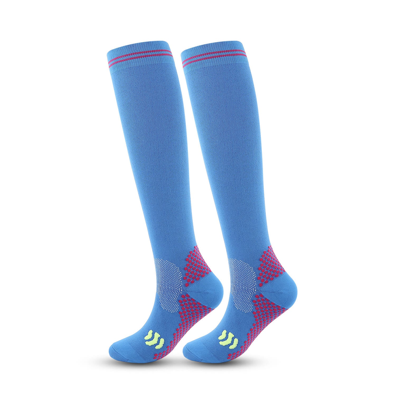 Plusock Sport Knee High Compression Socks(3 Pairs) - Blue - 2XL - image 14