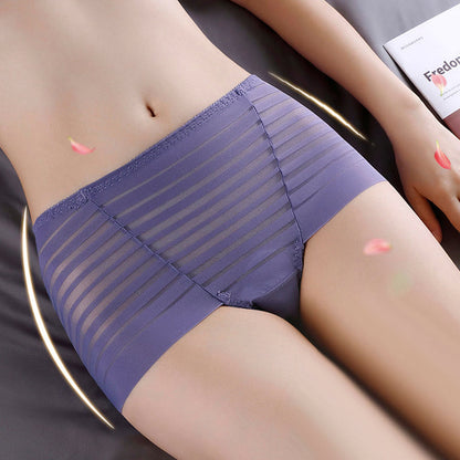 Plus Size High-Waisted Hollow Panty(5 Pairs)
