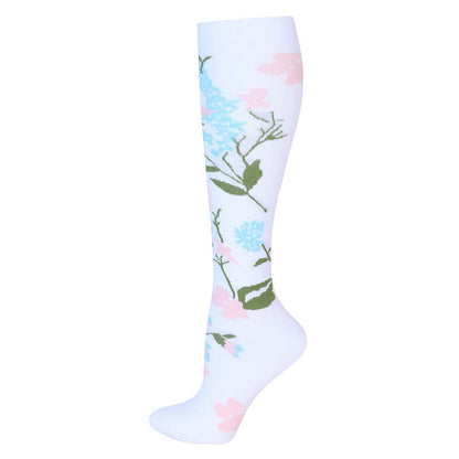 Flower Pattern Compression Socks(3 Pairs)