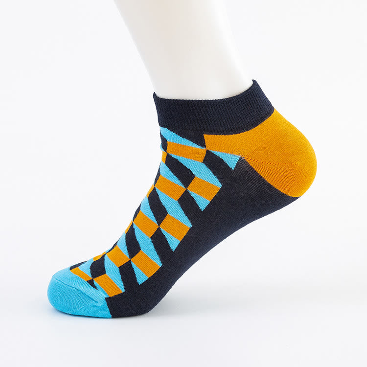 Plusock Diamond Patterns Ankle Socks(5 Pairs) - image 2