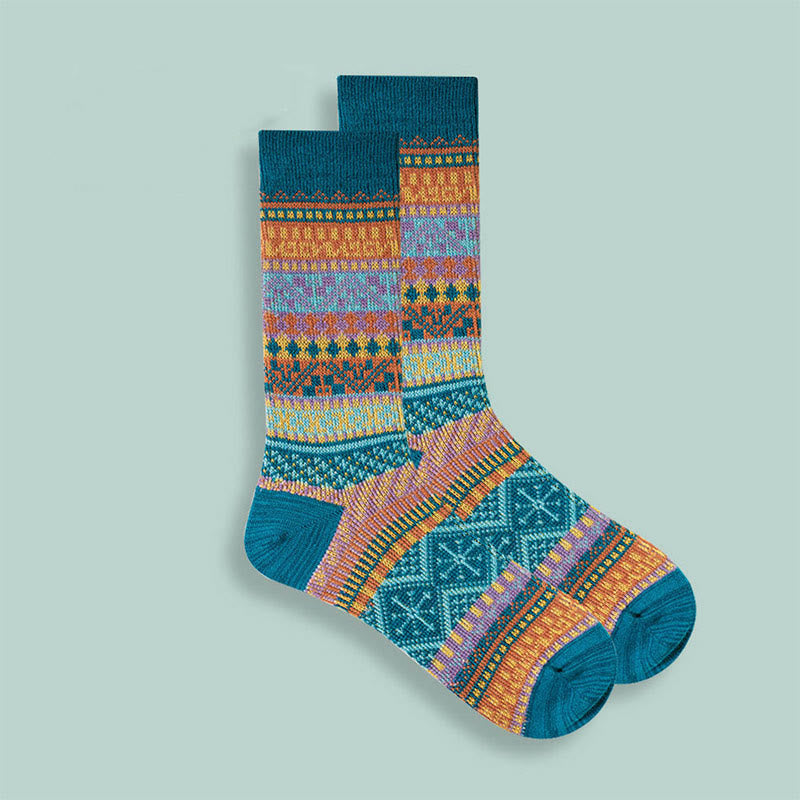 Plusock Retro Soft Cotton Quarter Socks(10 Pairs) - Lake Blue - EU37-43(US4-9) - image 11