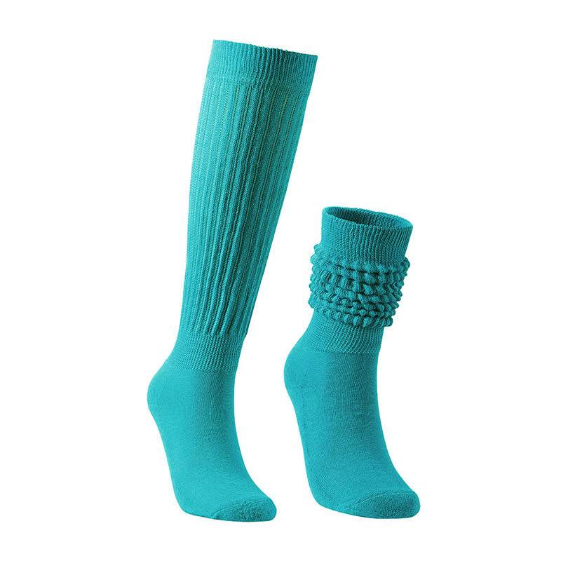 Plusock Solid Color Threaded Slouch Socks(2 Pairs) - Light Blue - EU36-42(US3-8.5) - image 1