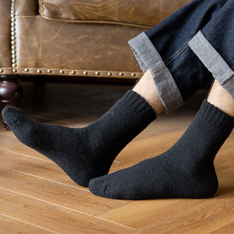 Plusock Plus Size Thick Insulated Heated Winter Crew Socks(5 Pairs) - image 3