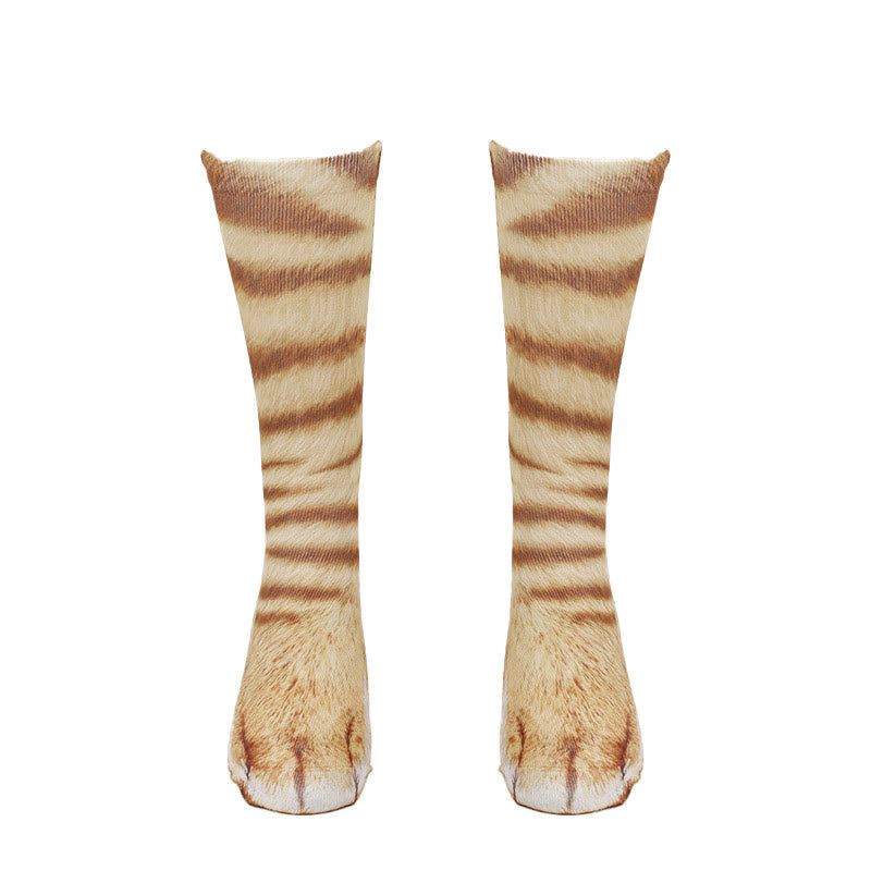 Plus Size Cat Paws Quarter Socks(3 Pairs)