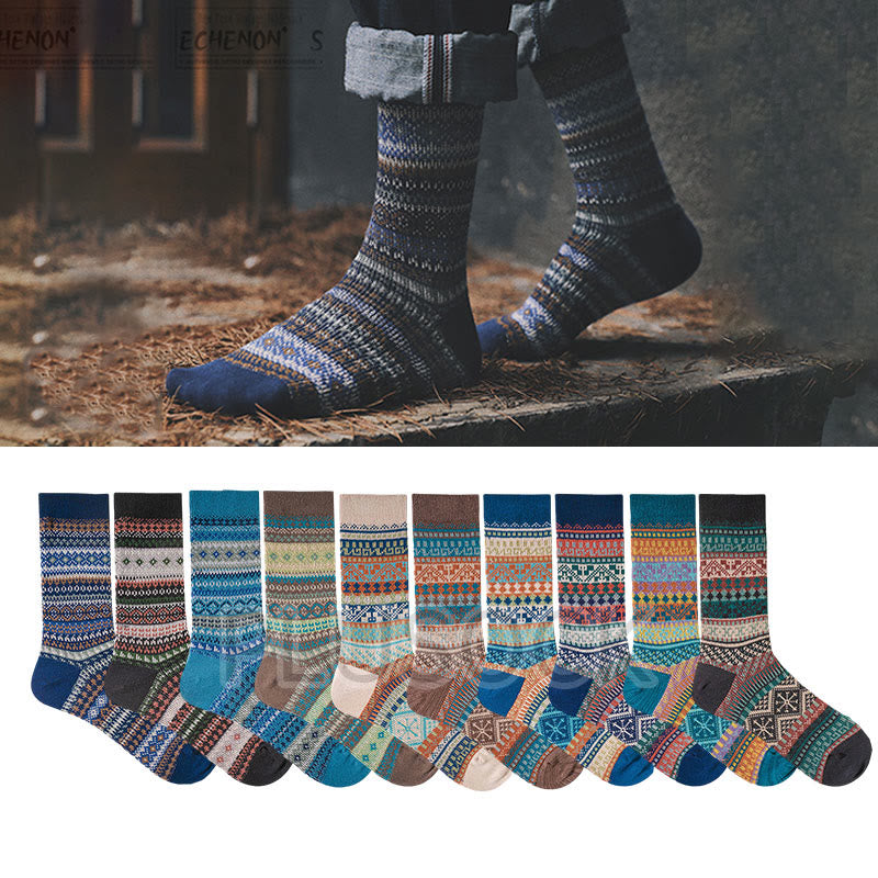 Plusock Retro Soft Cotton Quarter Socks(10 Pairs) - Multicolor - EU37-43(US4-9) - image 0