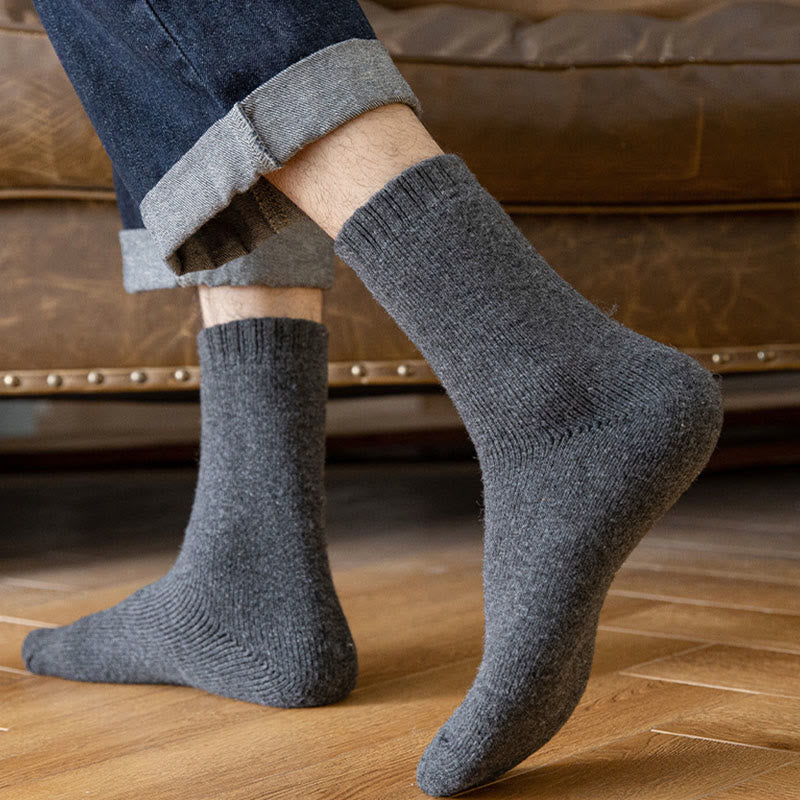 Plusock Plus Size Thick Insulated Heated Winter Crew Socks(5 Pairs) - image 1