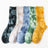 Plusock Tie-dye Crew Socks(5 Pairs)