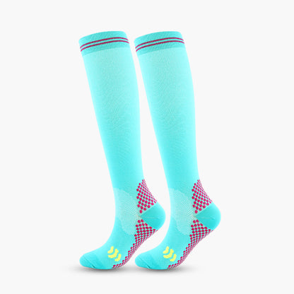 Plusock Sport Knee High Compression Socks(3 Pairs) - Sky Blue - 2XL - image 13