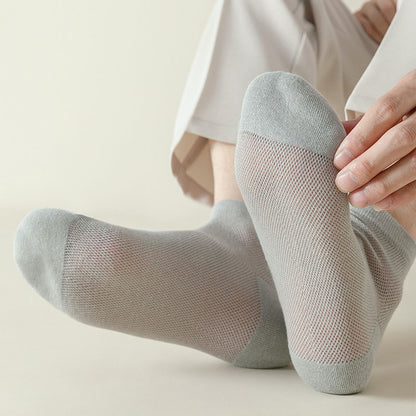 Plus Size Mesh Breathable Sports Ankle Socks(7 Pairs)