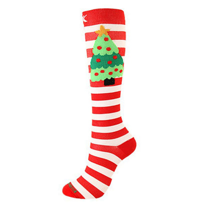 Christmas Knee High Compression Socks(6 Pairs)