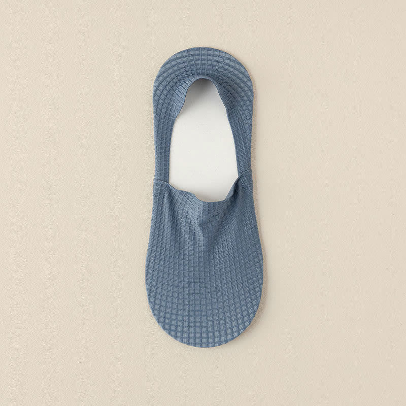 Plus Size Waffle No Show Socks(7 Pairs)