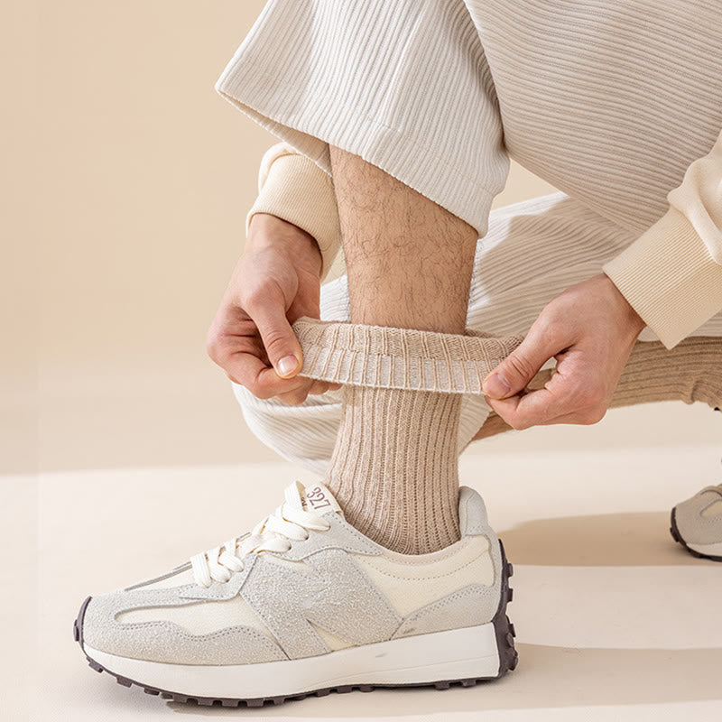 Plusock Plus Size Solid Color Warm Quarter Socks(6 Pairs) - image 3