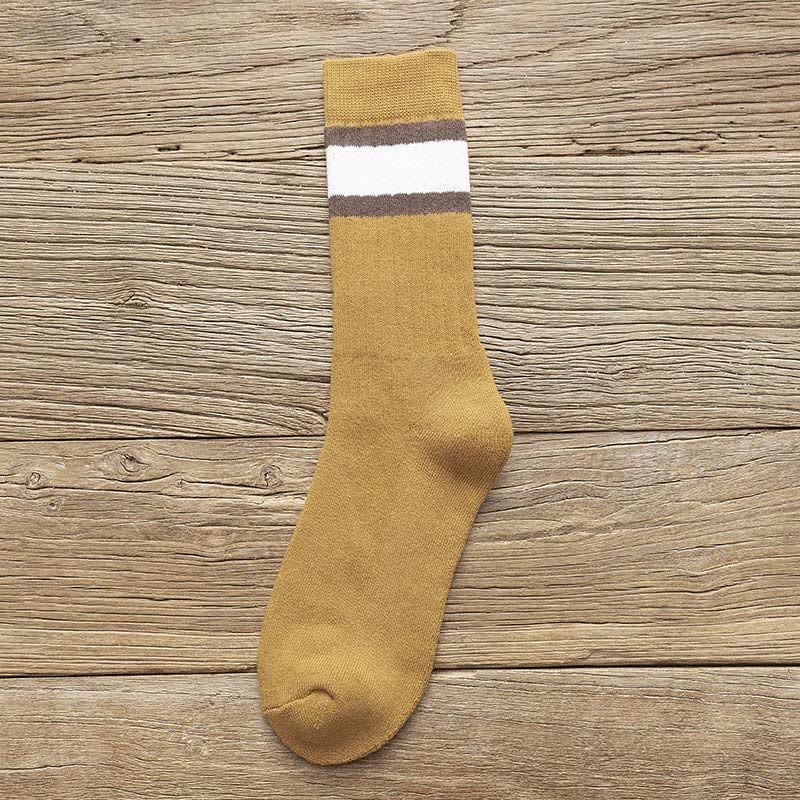 Plusock Plus Size Warm Breathable Quarter Socks(8 Pairs) - Yellow - EU37-45(US4-11) - image 9