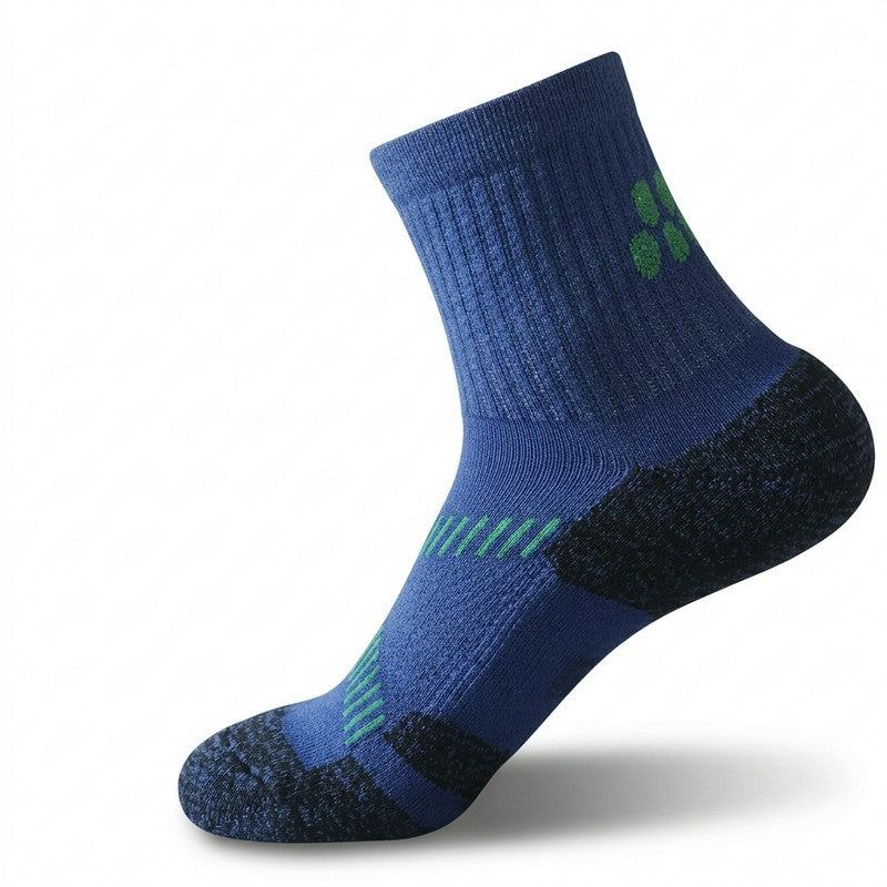 Plusock Active Air Knit Cushioned Quarter Compression Socks(3 Pairs) - Navy Blue - EU39-43(US6-9) - image 2