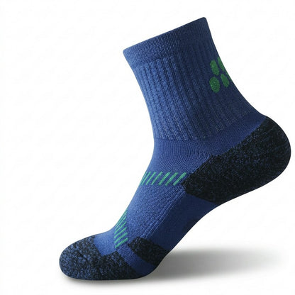 Plusock Active Air Knit Cushioned Quarter Compression Socks(3 Pairs) - Navy Blue - EU39-43(US6-9) - image 2