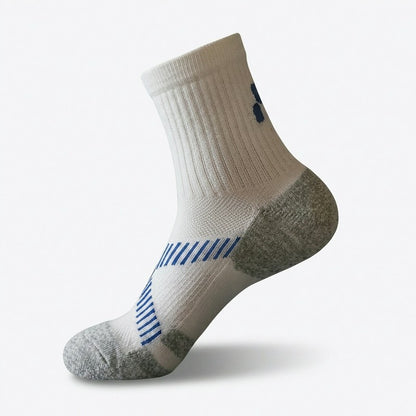 Plusock Active Air Knit Cushioned Quarter Compression Socks(3 Pairs) - White+Light Blue+Navy Blue - EU39-43(US6-9) - image 3