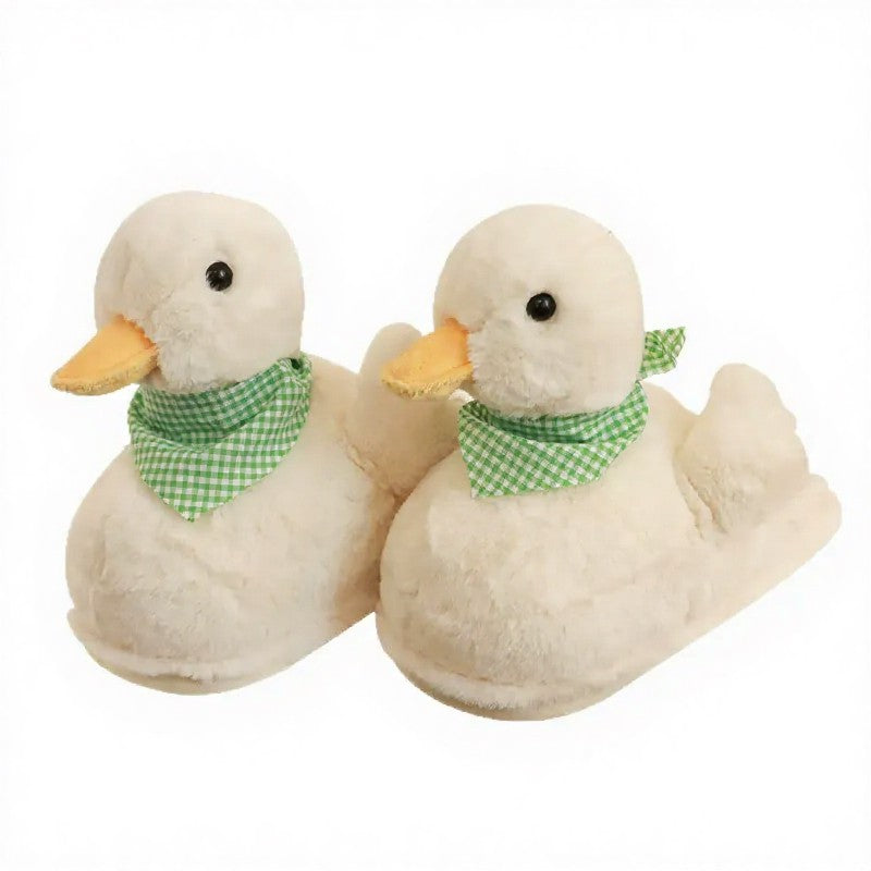 Plusock Plus Size Cozy Duck Scarf Plush Indoor Slippers - image 6