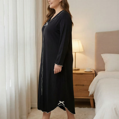 Plusock Tencel Bow Trim Nightgown - image 2