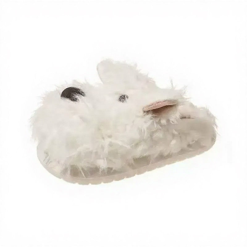 Plusock Cozy Puppy Plush House Slippers with Soft TPR Sole - image 6