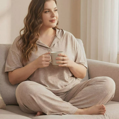 Plusock Loose-fitting With A Hood Pajama Set - image 2