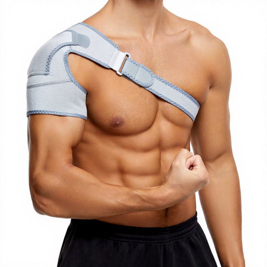 Plusock Breathable Single Shoulder Support Brace - Grey - One Size - image 0