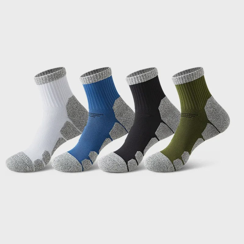 Plusock Shock absorbing socks Quarter Compression Socks(4 Pairs) - Multicolor - EU39-44(US6-10) - image 1
