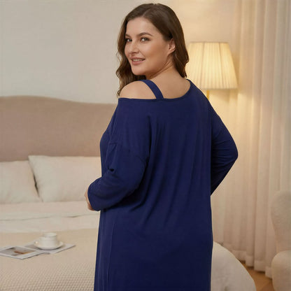 Plusock Off Shoulder Slogan Nightgown - image 3