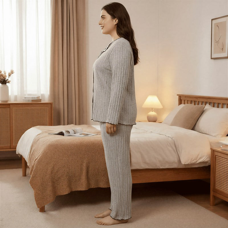 Plusock Soft Ribbed Lounge Pajama Set - image 2