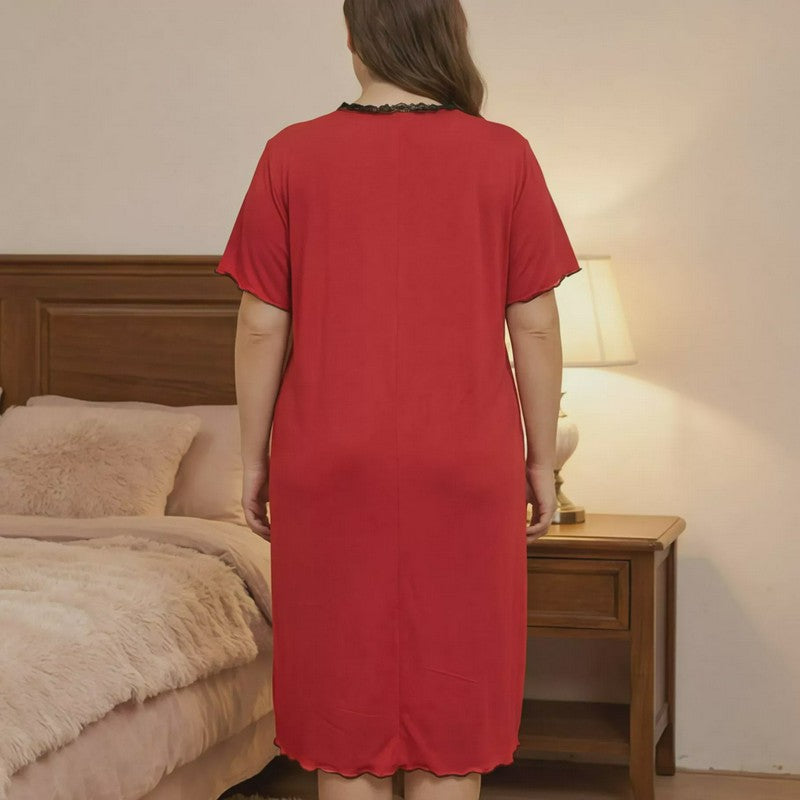 Plusock Lace Trim Lounge Nightgown - image 2