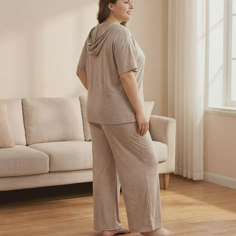 Plusock Loose-fitting With A Hood Pajama Set - image 3