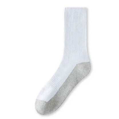 Plusock Plus Size Thickened Thermal Quarter  Socks(3 Pairs) - White - EU42-48(US8.5-13) - image 4