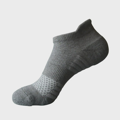 Plusock Thickened Cotton Blend Ankle Compression Socks(5 Pairs) - Grey - EU38-43(US5-9) - image 5